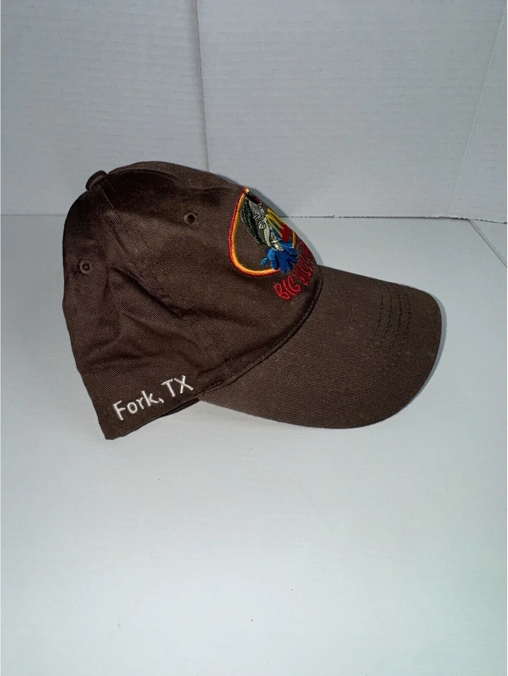 Big Bass Splash Fishing Fish McDonalds Sealy Outdoors Hat Brown Baseball Cap